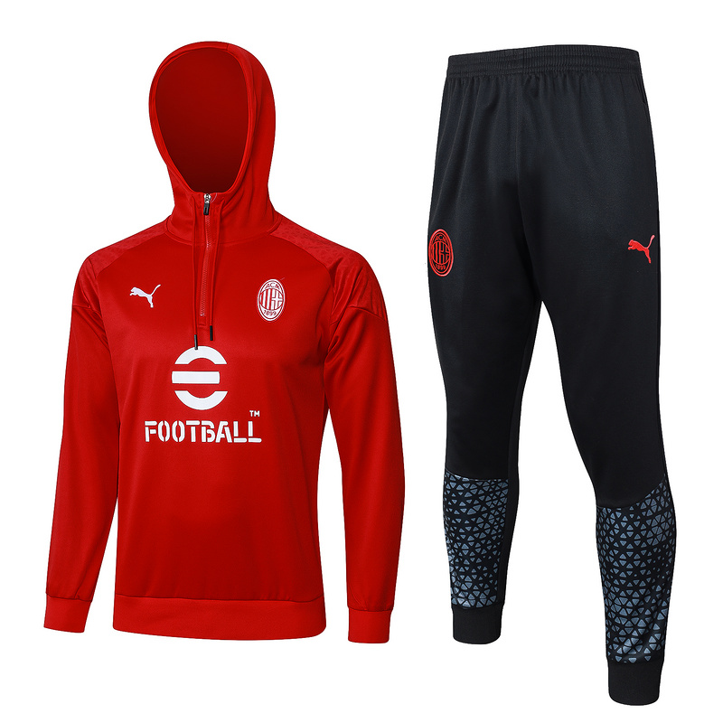 AAA Quality AC Milan 23/24 Hoodie Tracksuit - Red
